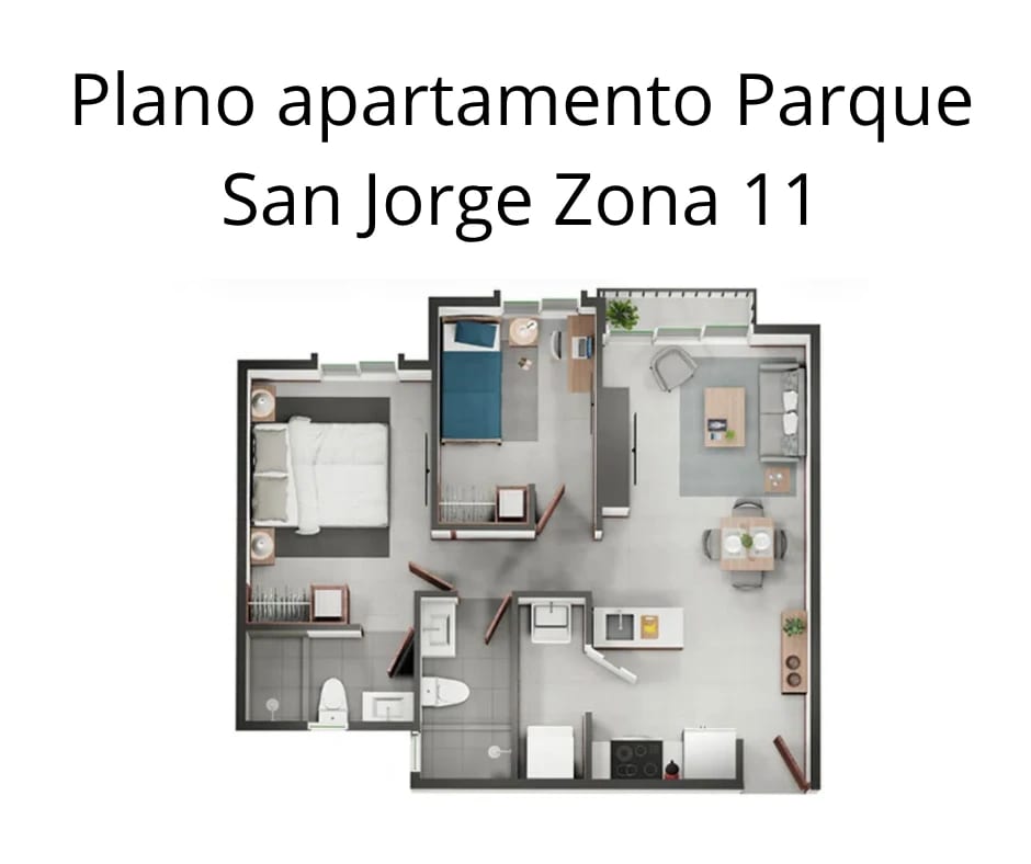 APARTAMENTO AMUEBLADO EN VENTA ZONA 11 EDIFICIO PARQUE SAN JORGE — foto 10 de 12